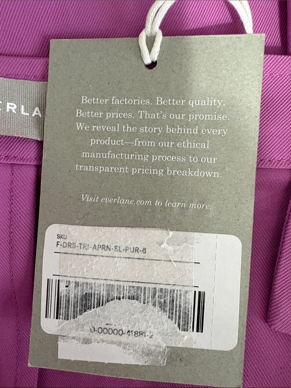 Everlane Japanese GoWeave Picnic Dress Midi Dress Wisteria Pink NWT Size 6 - Picture 6 of 7